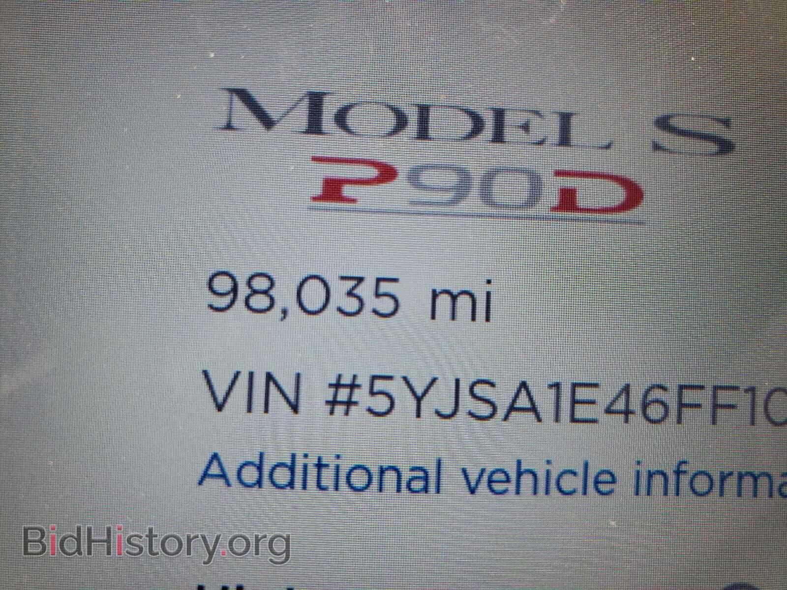 2015 TESLA MODEL S - VIN: 5YJSA1E46FF106101 - Фото 8