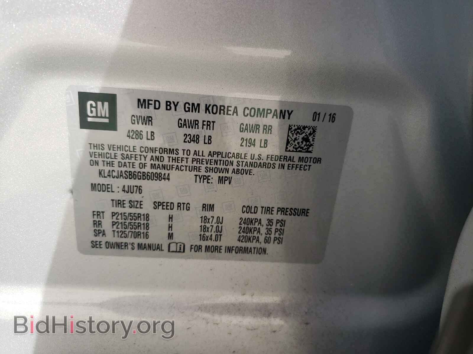 2016 BUICK ENCORE - VIN: KL4CJASB6GB609844 - Photo 10