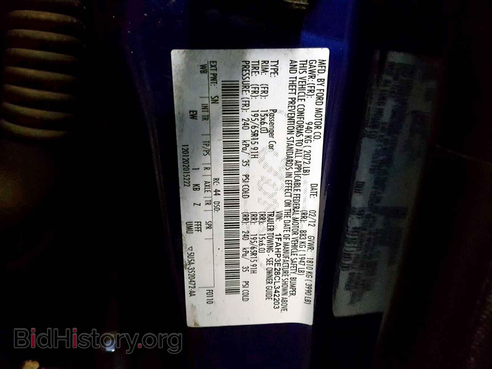 2012 FORD FOCUS - VIN: 1FAHP3E28CL342203 - Photo 10
