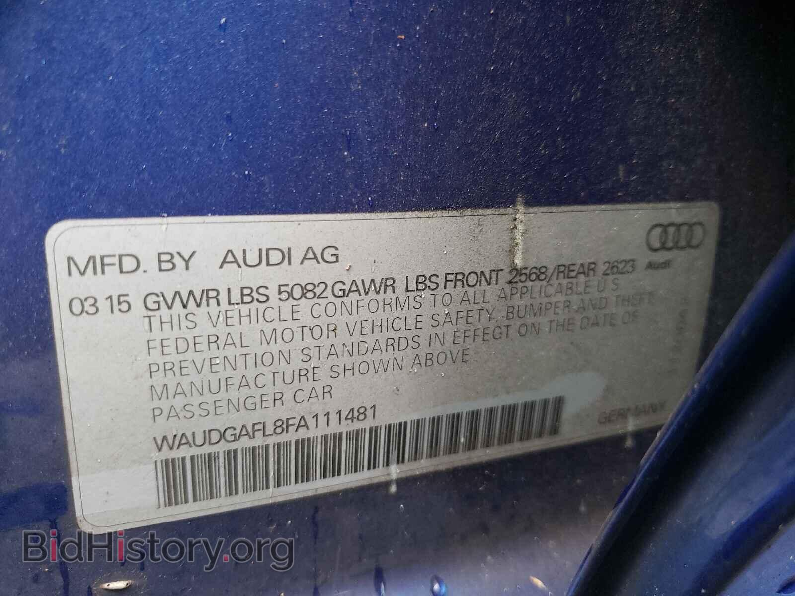 2015 AUDI S4/RS4 - VIN: WAUDGAFL8FA111481 - Фото 10