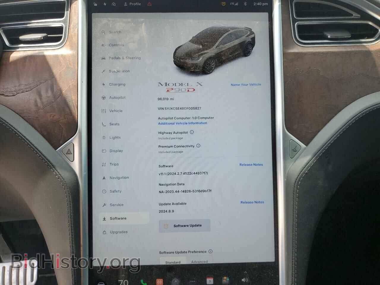2016 TESLA MODEL X - VIN: 5YJXCBE48GF005827 - Photo 9