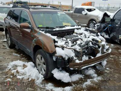 2011 Subaru OUTBACK 2., коричневый — VIN 4S4BRCGC9B1343558, Copart