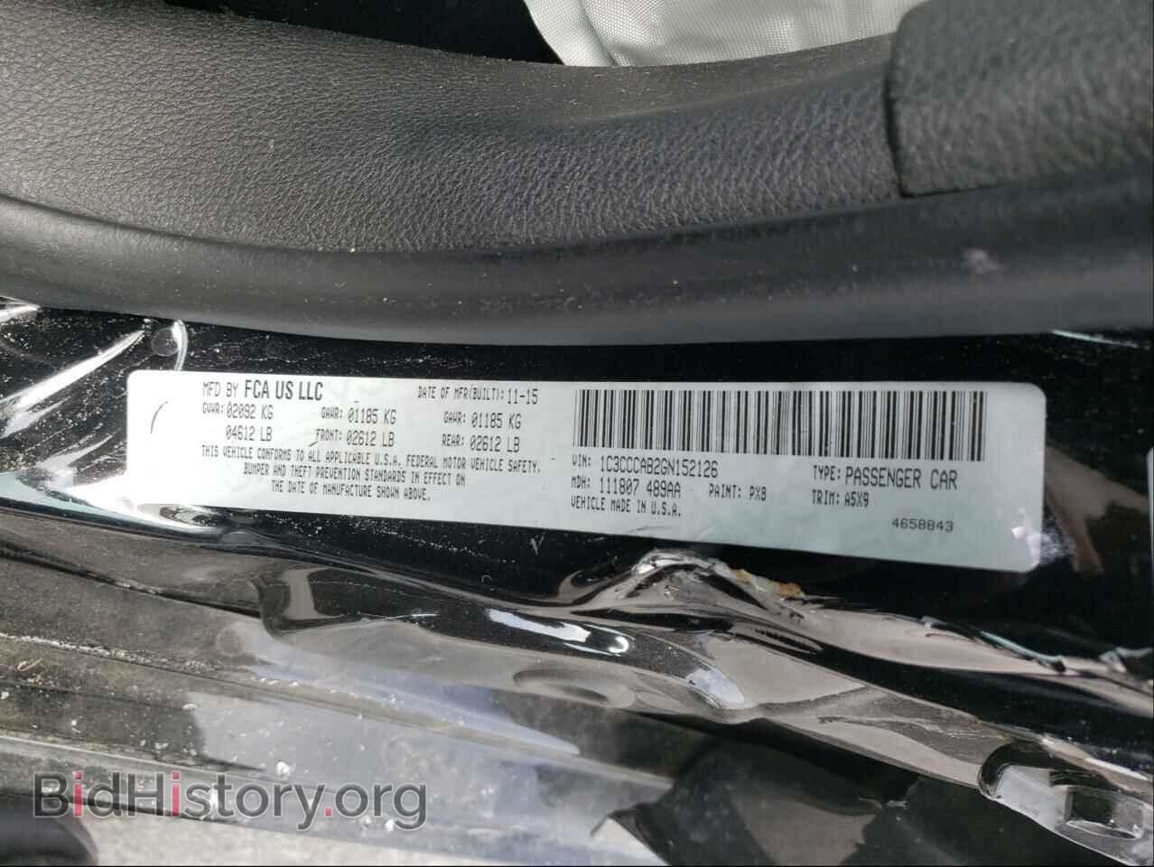 2016 CHRYSLER 200 - VIN: 1C3CCCAB2GN152126 - Фото 10
