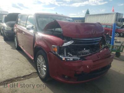 2013 Ford FLEX Flex SEL, red — VIN 2FMGK5C88DBD29004, Copart