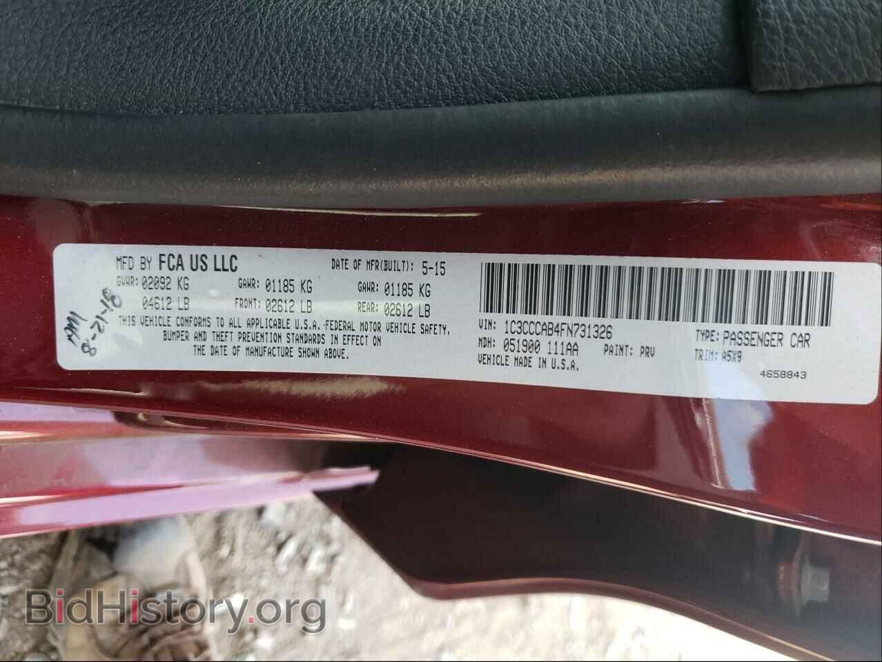 2015 CHRYSLER 200 - VIN: 1C3CCCAB4FN731326 - Фото 10