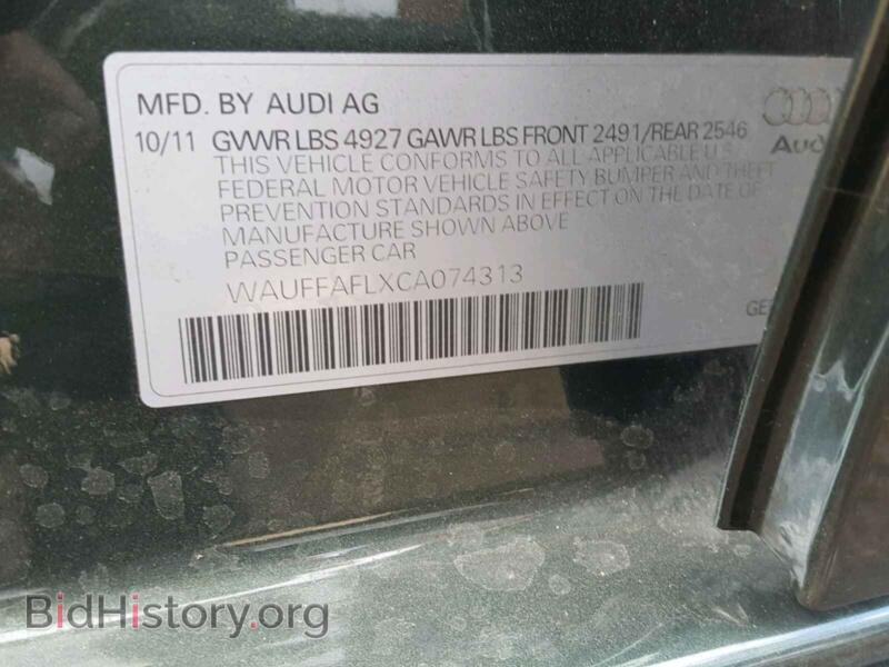 2012 Audi A4 (VIN WAUFFAFLXCA074313) — фото 10 из 10