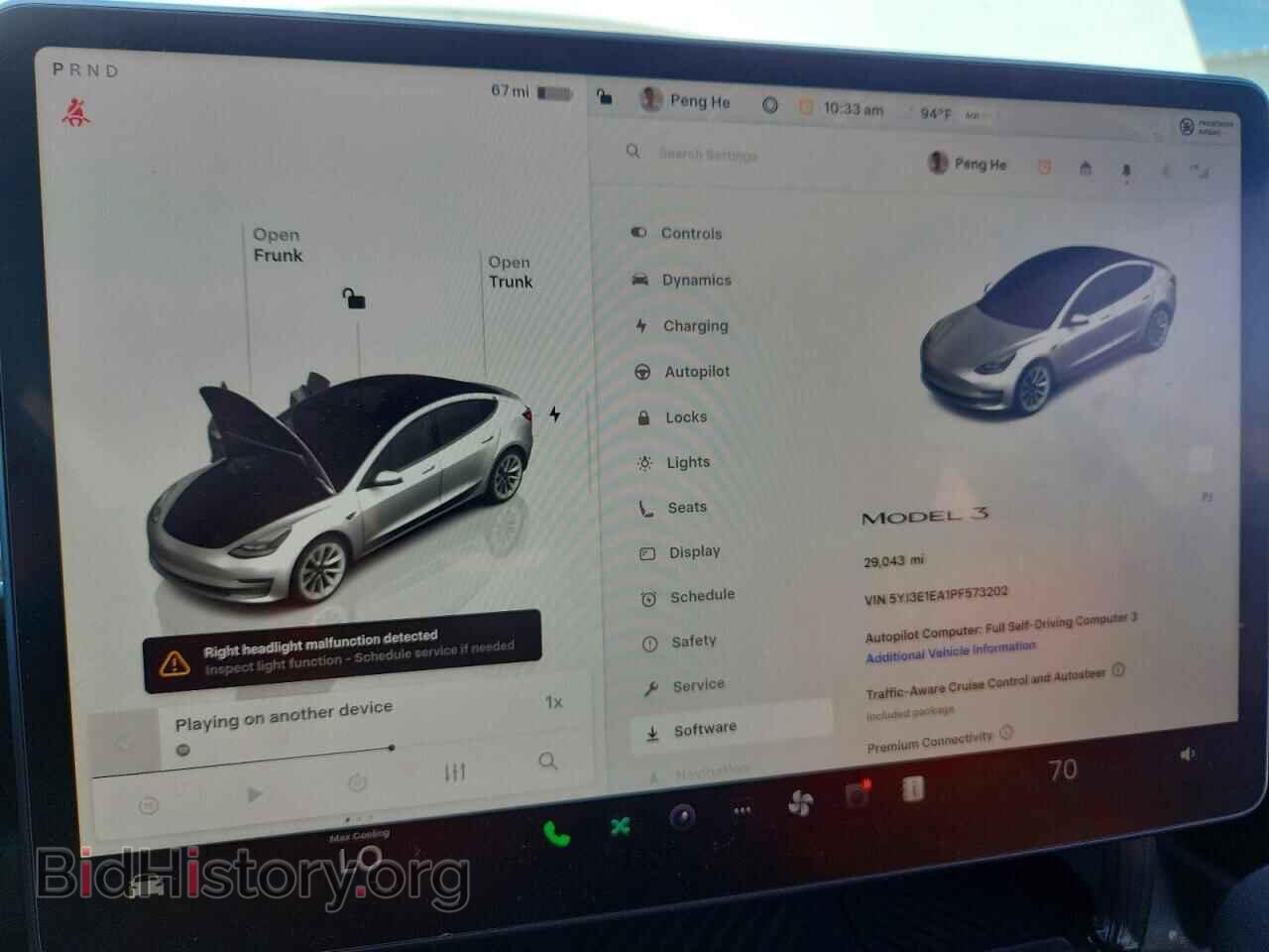2023 TESLA MODEL 3 - VIN: 5YJ3E1EA1PF573202 - Photo 9