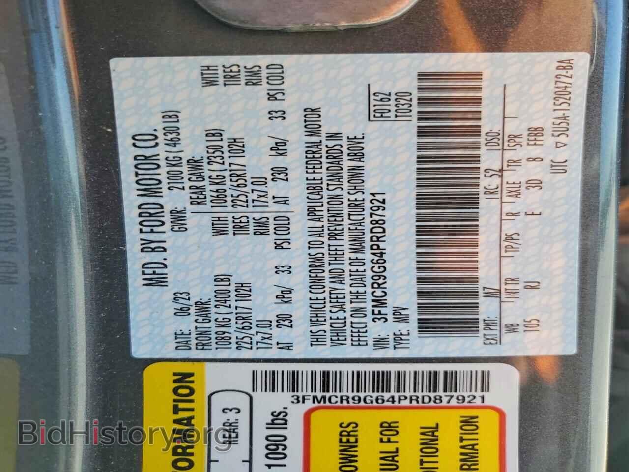 2023 FORD BRONCO - VIN: 3FMCR9G64PRD87921 - Фото 13