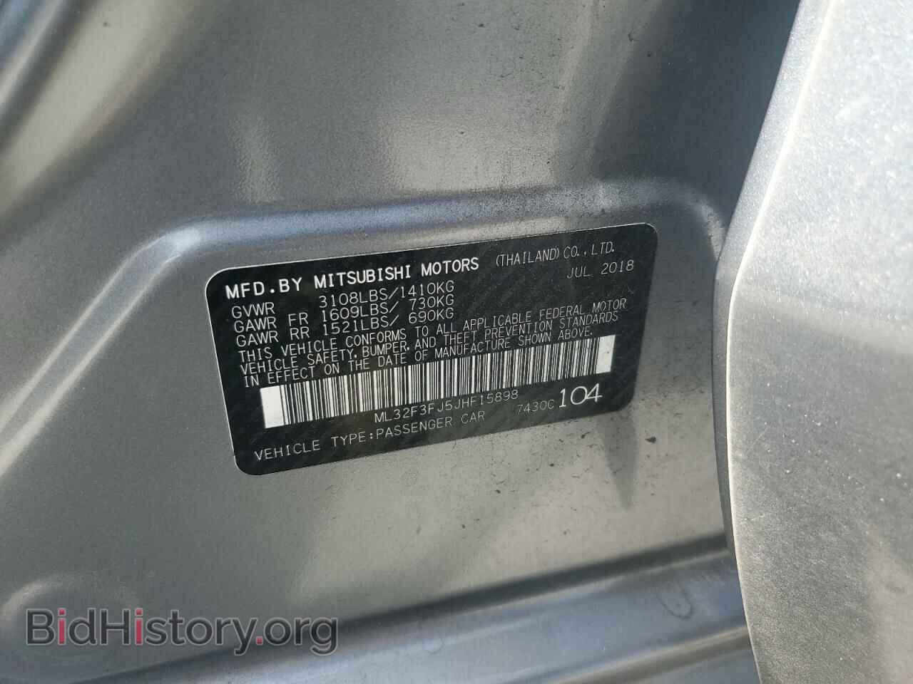 2018 MITSUBISHI MIRAGE - VIN: ML32F3FJ5JHF15898 - Фото 12