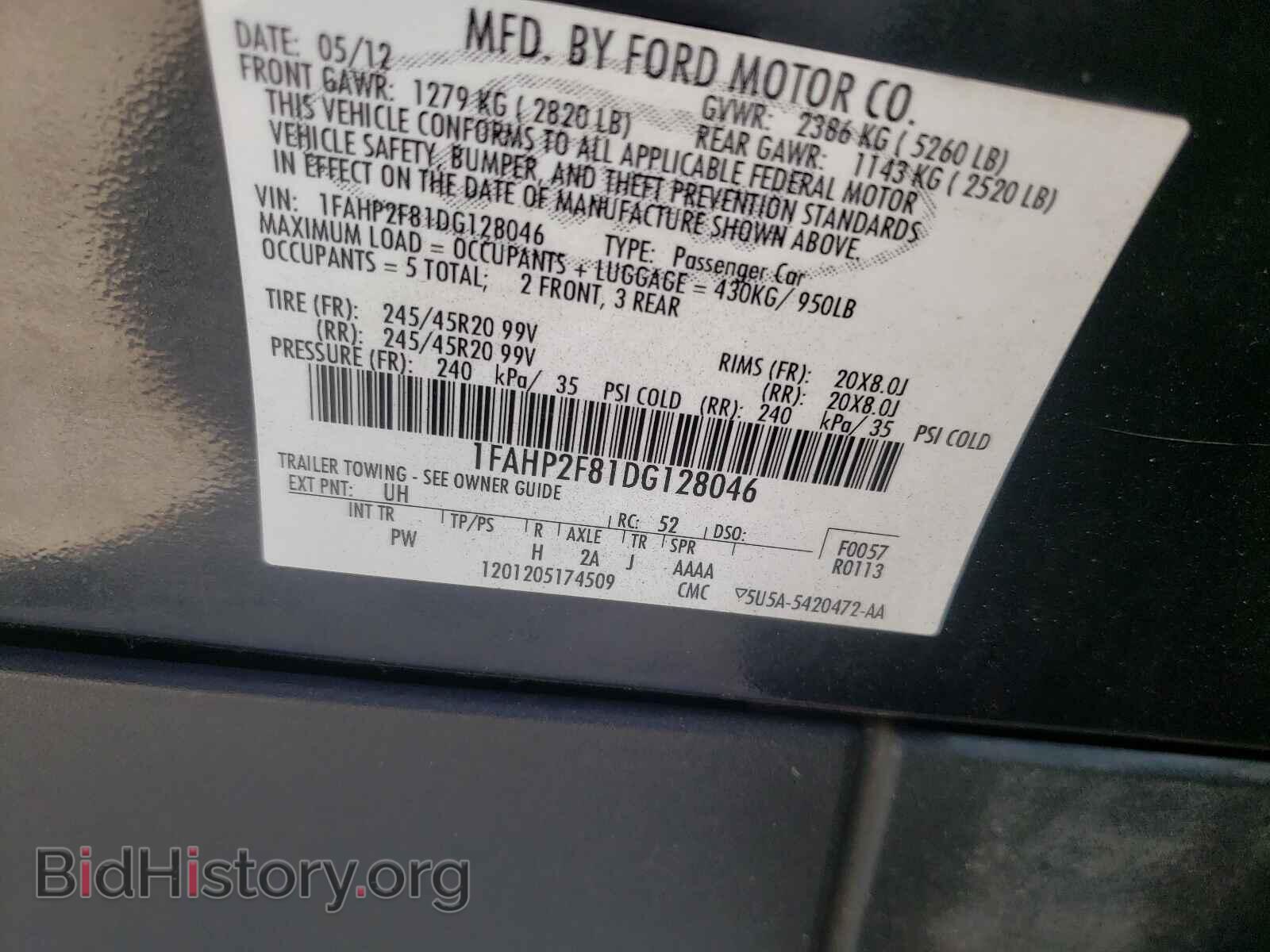 2013 FORD TAURUS - VIN: 1FAHP2F81DG128046 - Photo 10