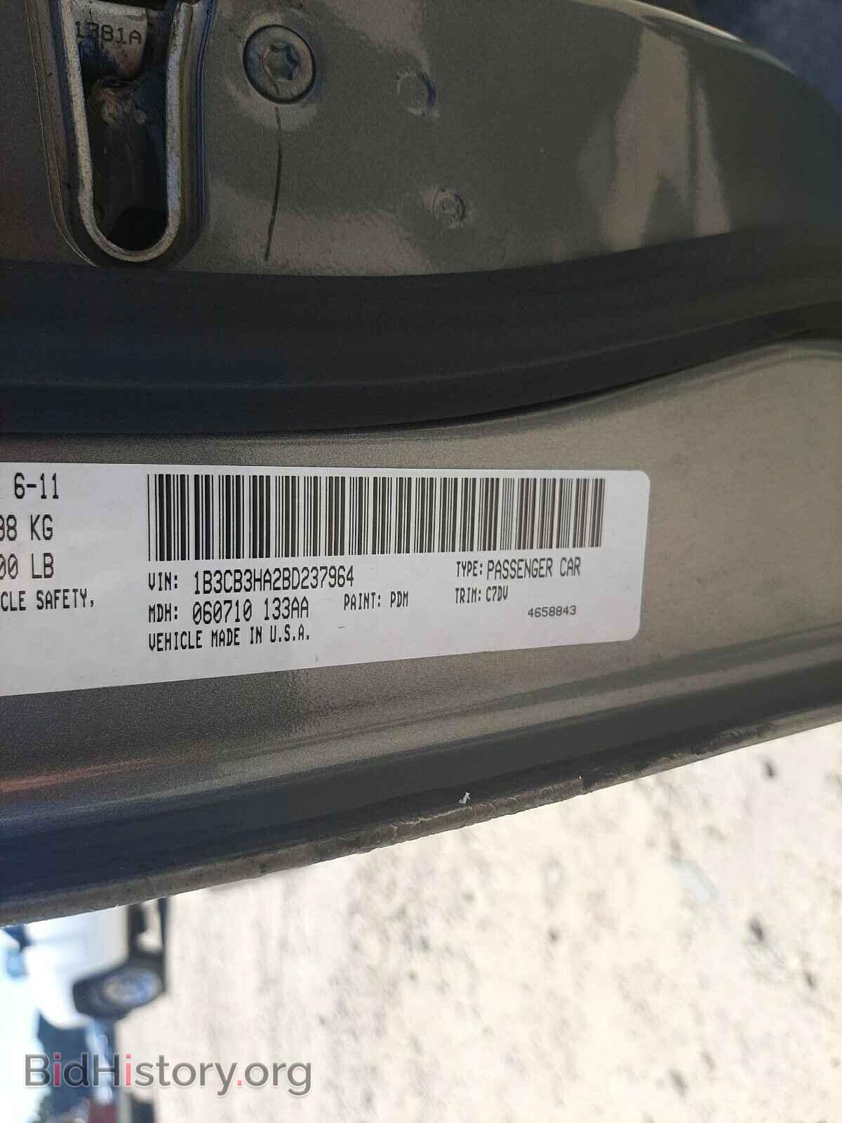 2011 DODGE CALIBER - VIN: 1B3CB3HA2BD237964 - Фото 10