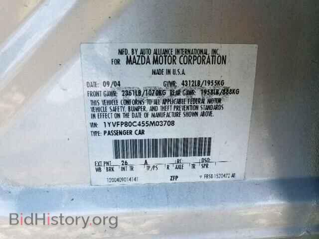 2005 MAZDA 6 - VIN: 1YVFP80C455M03708 - Photo 10