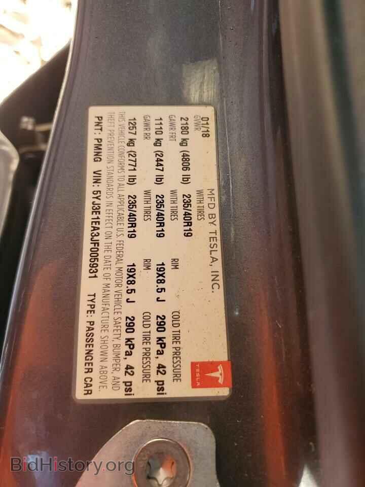 2018 TESLA MODEL 3 - VIN: 5YJ3E1EA3JF005931 - Photo 13