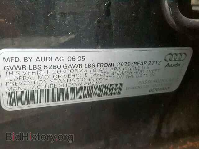 2006 AUDI A6 - VIN: WAUDG74F16N037958 - Фото 10
