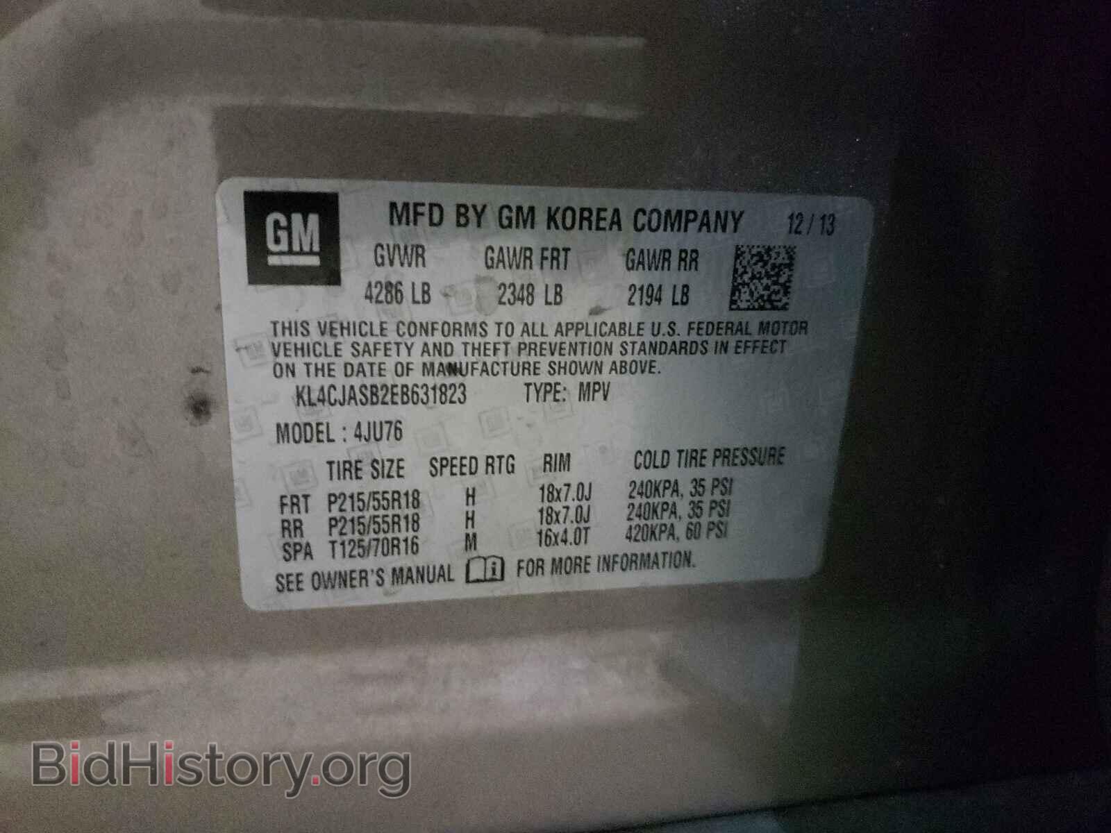 2014 BUICK ENCORE - VIN: KL4CJASB2EB631823 - Photo 10