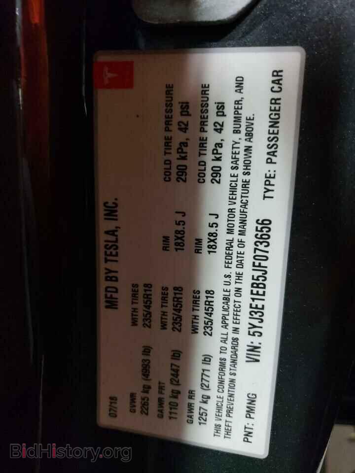 2018 TESLA MODEL 3 - VIN: 5YJ3E1EB5JF073656 - Photo 12