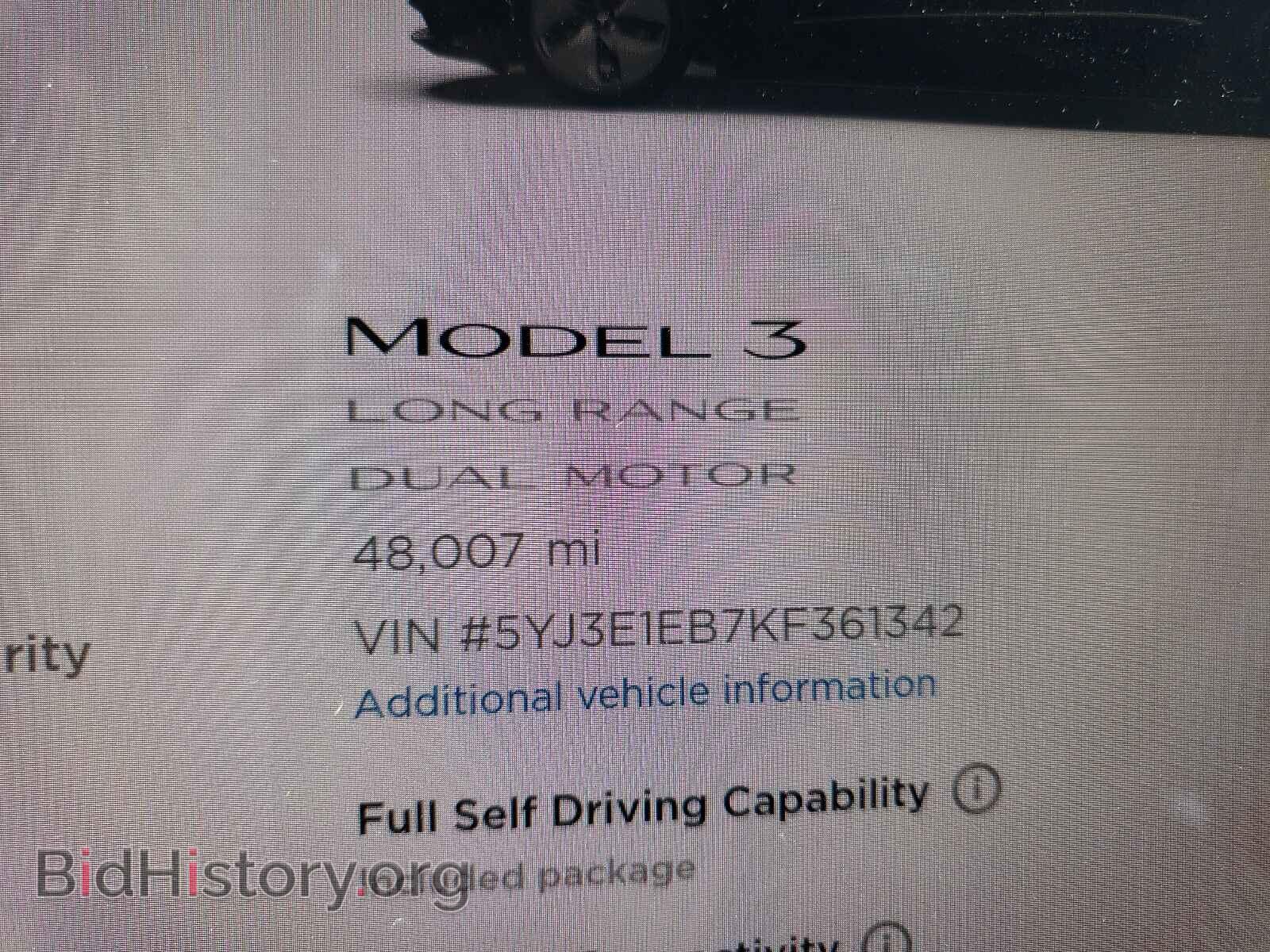 2019 TESLA MODEL 3 - VIN: 5YJ3E1EB7KF361342 - Photo 8