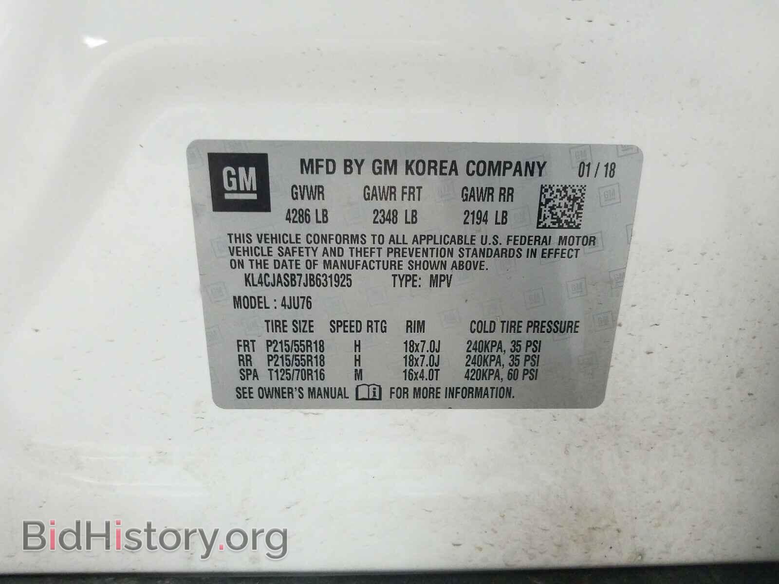 2018 BUICK ENCORE - VIN: KL4CJASB7JB631925 - Photo 10