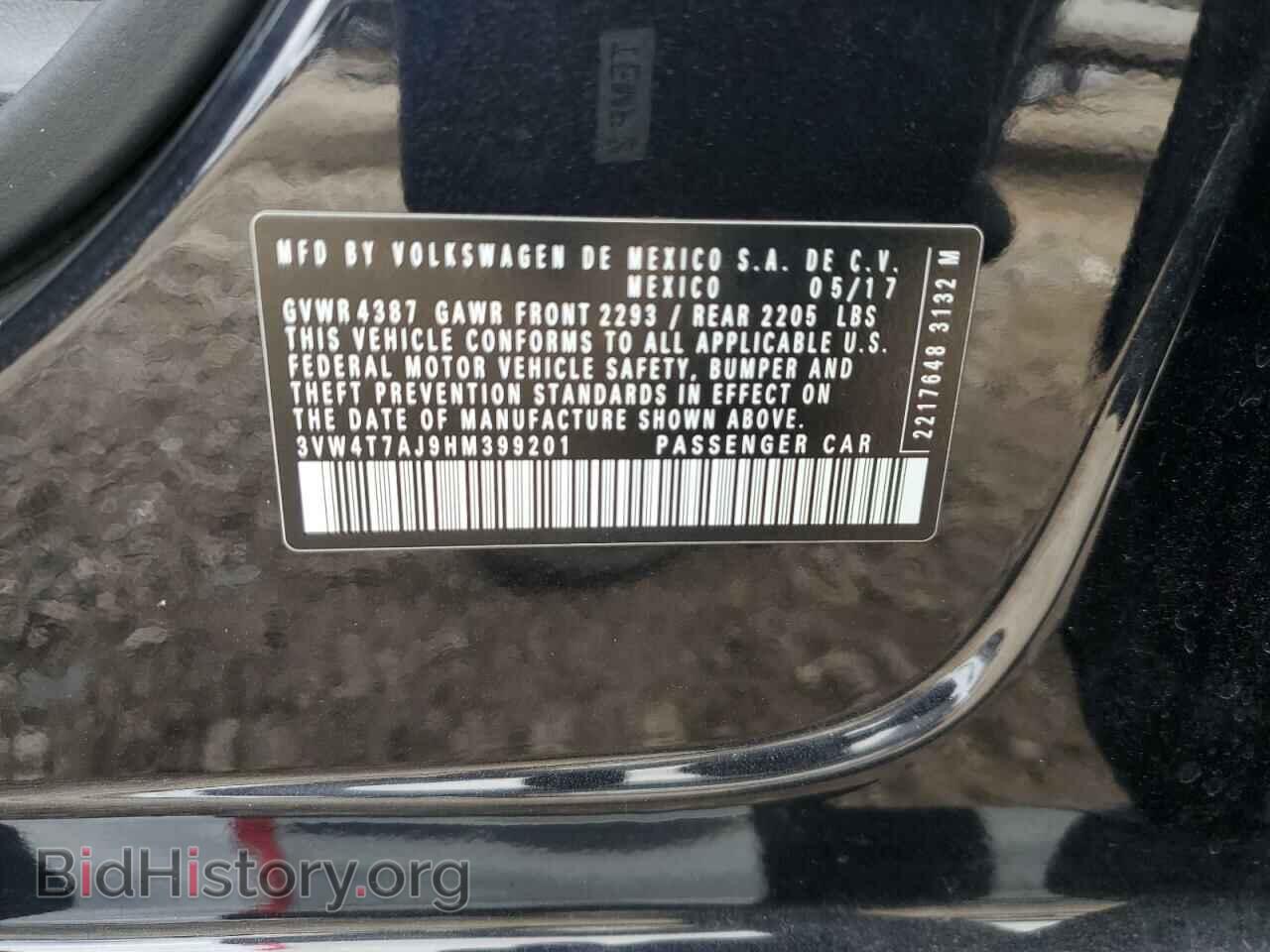 2017 VOLKSWAGEN JETTA - VIN: 3VW4T7AJ9HM399201 - Фото 12