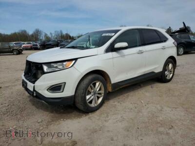 2015 Ford EDGE SEL, white — VIN 2FMTK4J80FBB62524, Copart