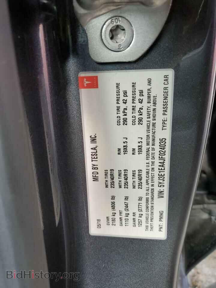 2018 TESLA MODEL 3 - VIN: 5YJ3E1EA4JF024035 - Photo 12
