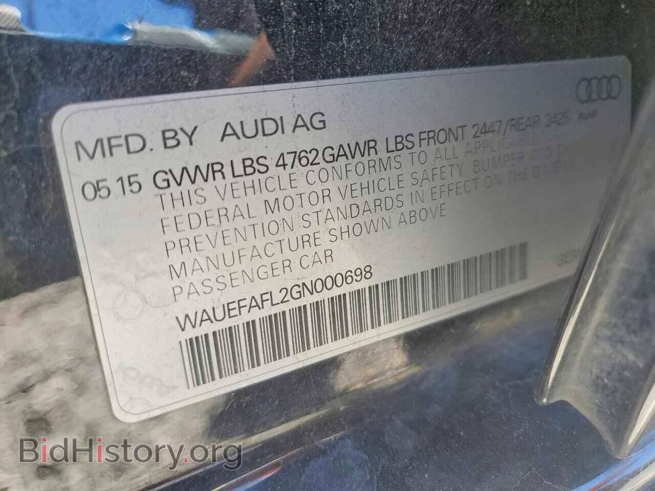 2016 AUDI A4 - VIN: WAUEFAFL2GN000698 - Photo 12