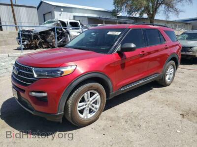 2021 Ford EXPLORER XLT, red — VIN 1FMSK8DH8MGC09190, Copart