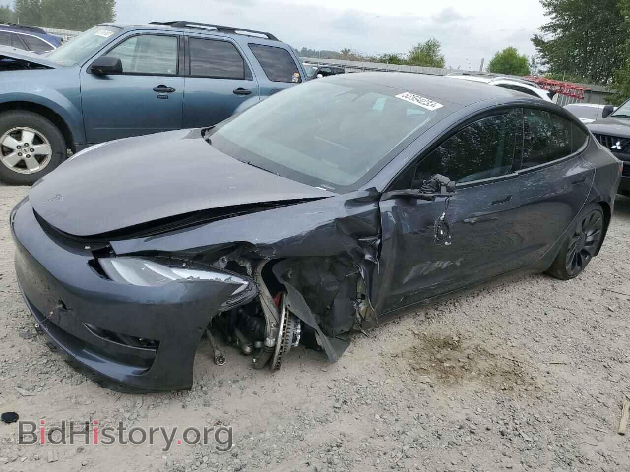 Photo 5YJ3E1EC9MF070854 - TESLA MODEL 3 2021