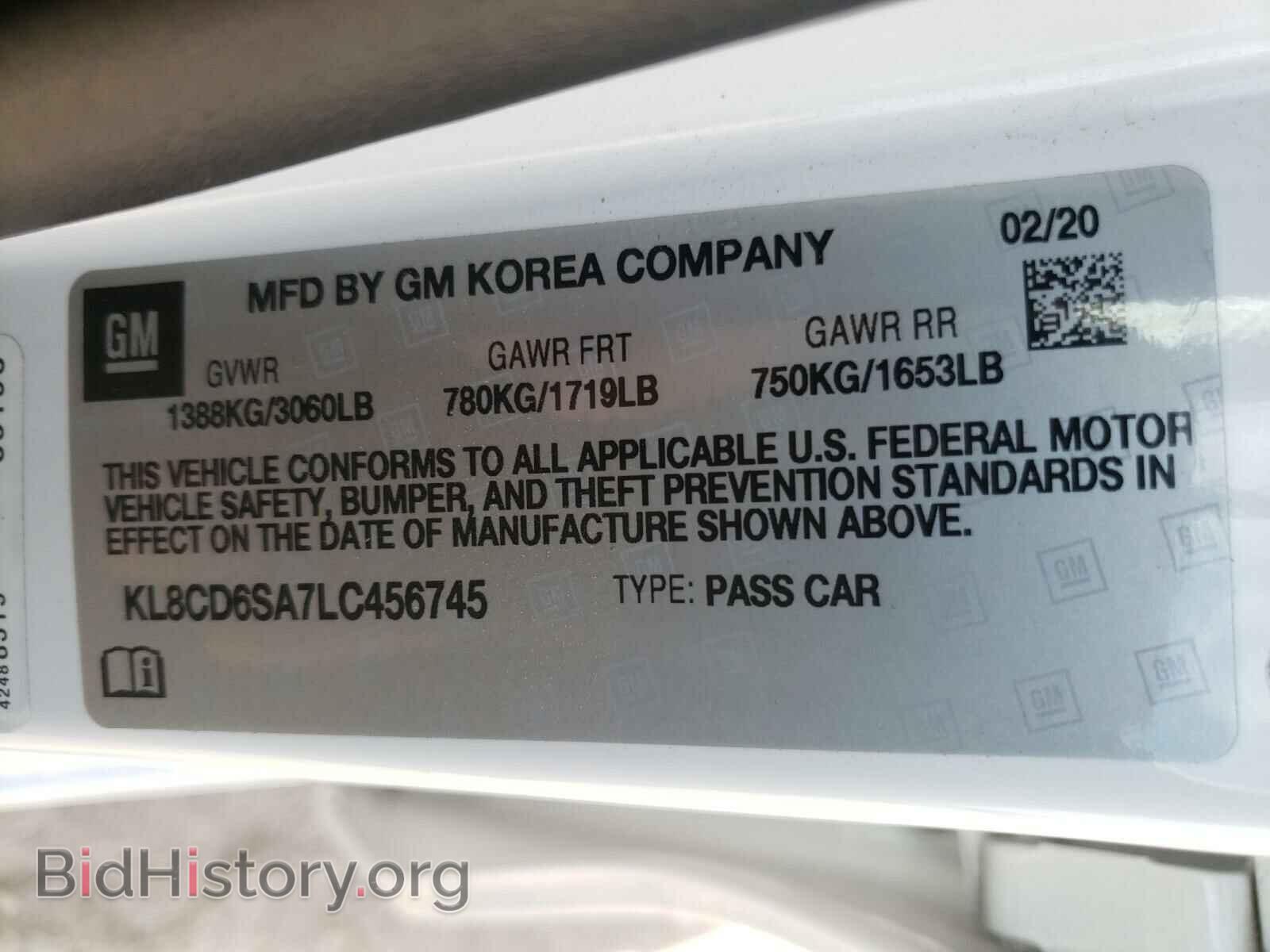 2020 CHEVROLET SPARK - VIN: KL8CD6SA7LC456745 - Фото 10