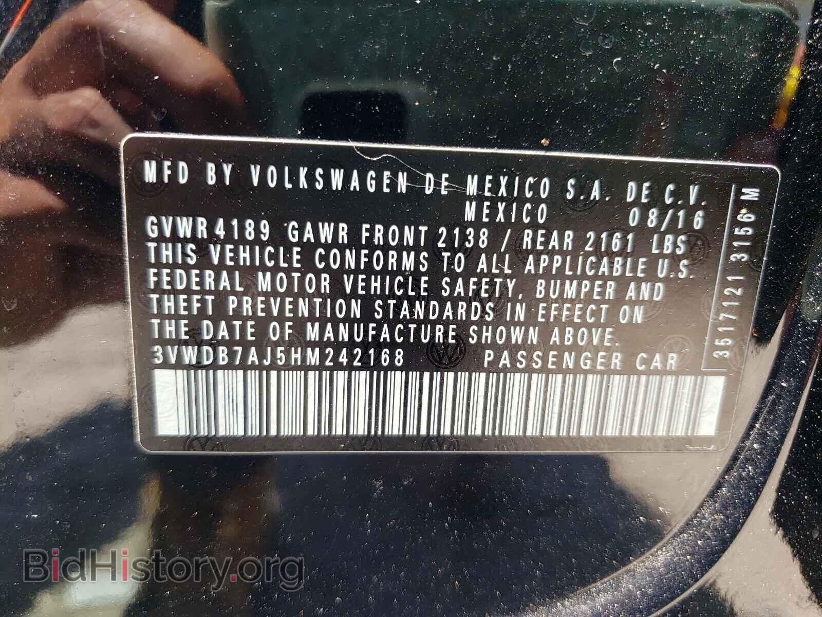 2017 VOLKSWAGEN JETTA - VIN: 3VWDB7AJ5HM242168 - Фото 10