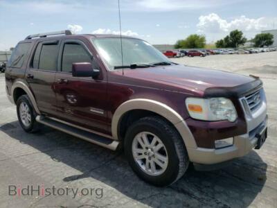 2007 Ford EXPLORER Explorer E, темно-бордовый — VIN 1FMEU74E87UB39560, Copart
