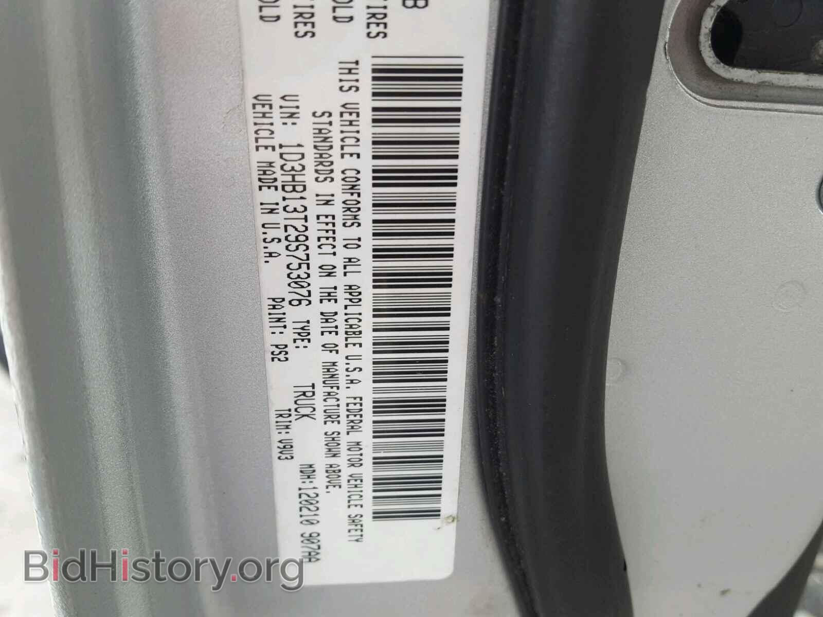 2009 DODGE RAM 1500 - VIN: 1D3HB13T29S753076 - Фото 10