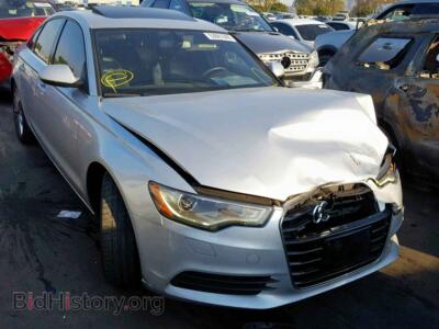 2013 Audi A6 A6 Premium, silver — VIN WAUGFAFC8DN029451, Copart
