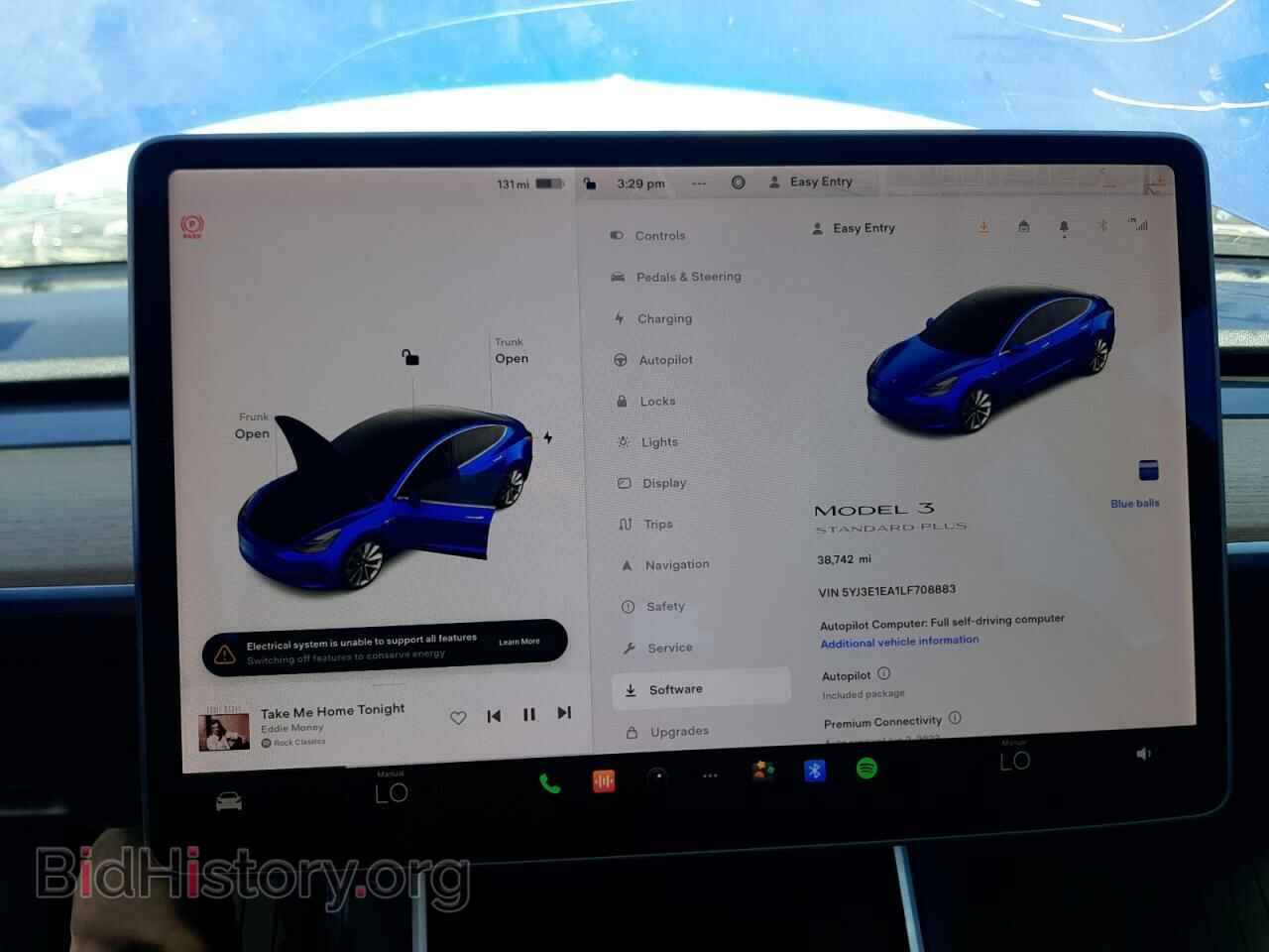 2020 TESLA MODEL 3 - VIN: 5YJ3E1EA1LF708883 - Фото 9