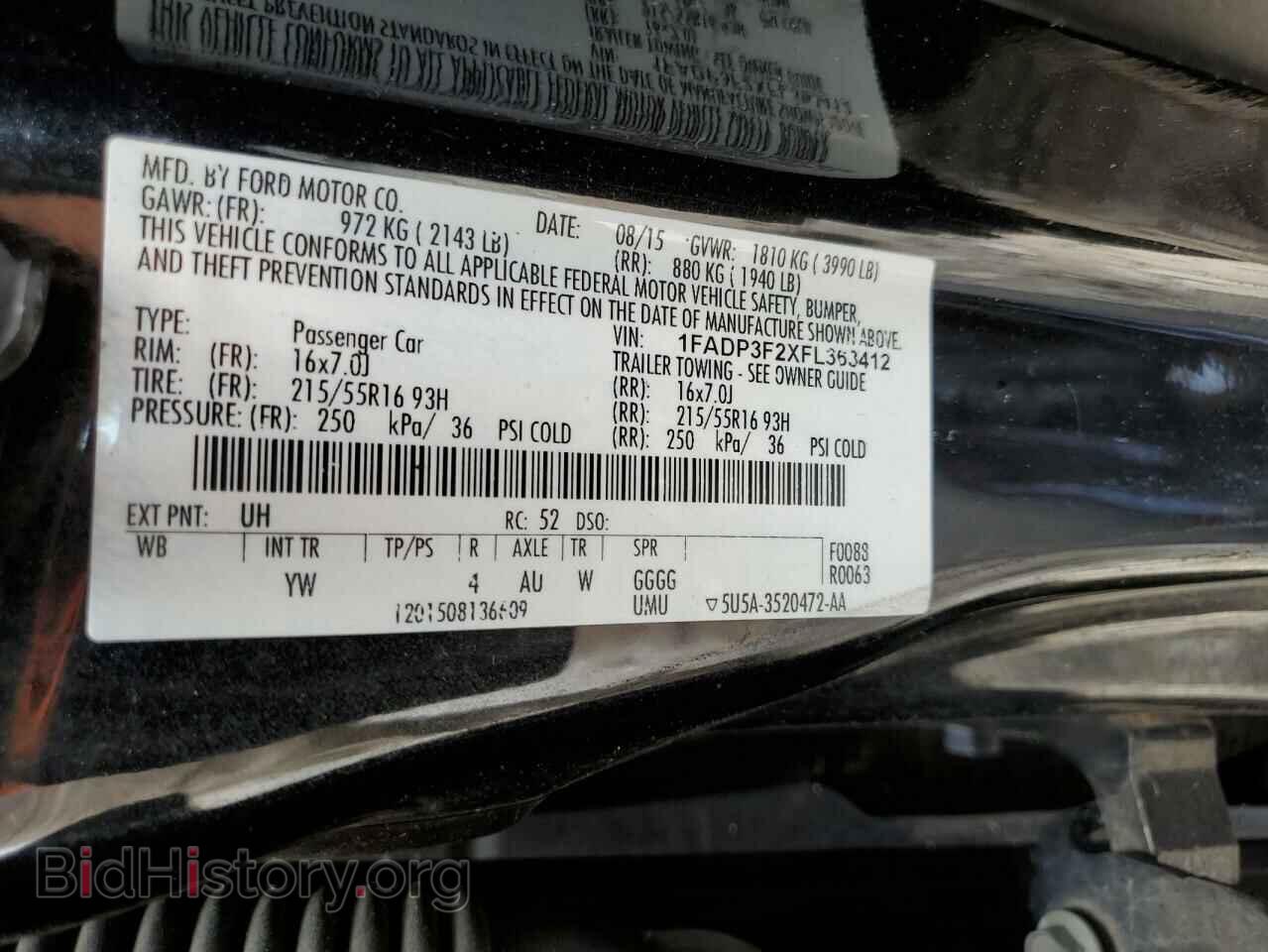 2015 FORD FOCUS - VIN: 1FADP3F2XFL363412 - Фото 13
