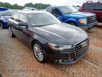 2013 Audi A6 A6 PREMIUM, charcoal — VIN WAUDFAFC1DN051309, Copart