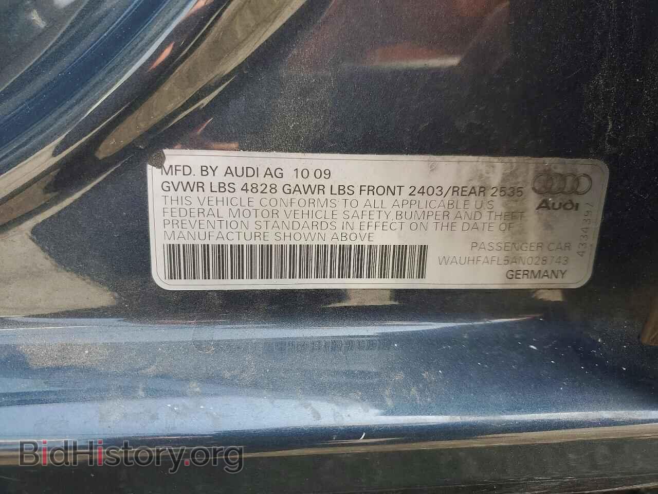 2010 AUDI A4 - VIN: WAUHFAFL5AN028743 - Фото 12