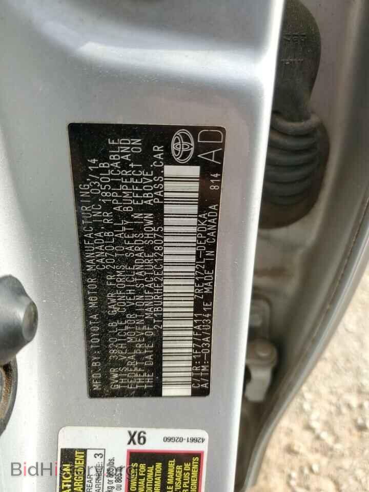 2014 TOYOTA COROLLA - VIN: 2T1BURHE2EC128075 - Фото 13