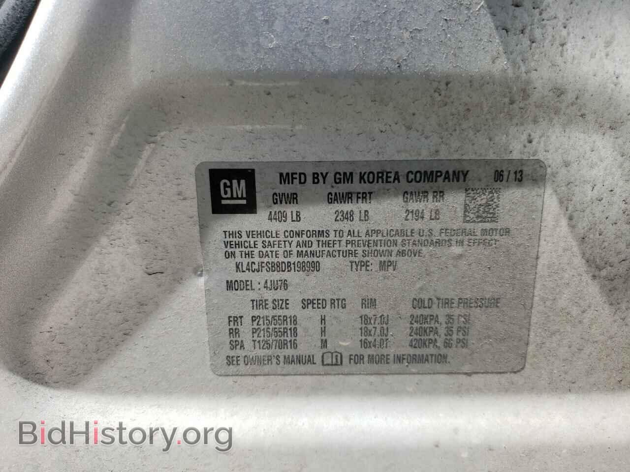 2013 BUICK ENCORE - VIN: KL4CJFSB8DB198990 - Photo 10
