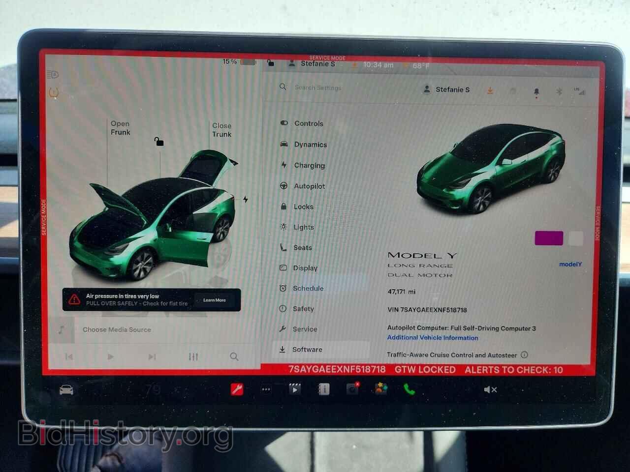 2022 TESLA MODEL Y - VIN: 7SAYGAEEXNF518718 - Фото 9