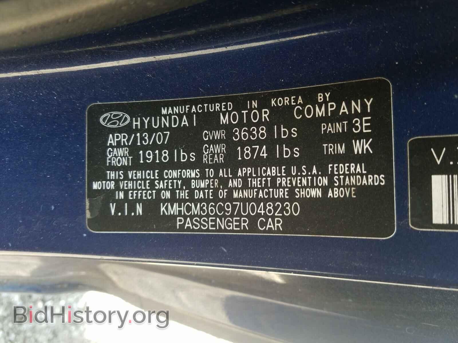 2007 HYUNDAI ACCENT - VIN: KMHCM36C97U048230 - Фото 10