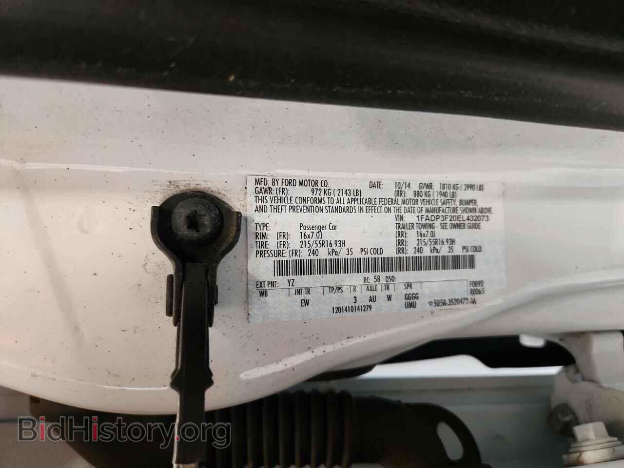 2014 FORD FOCUS - VIN: 1FADP3F20EL432073 - Фото 13