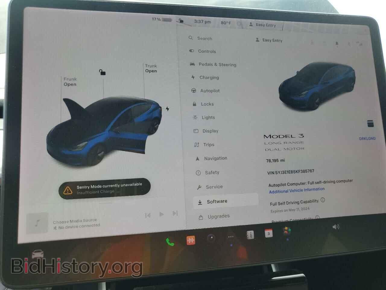 2019 TESLA MODEL 3 - VIN: 5YJ3E1EB5KF385767 - Фото 9