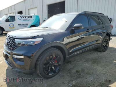 2023 Ford EXPLORER ST, черный — VIN 1FM5K8GC7PGB06487, Copart