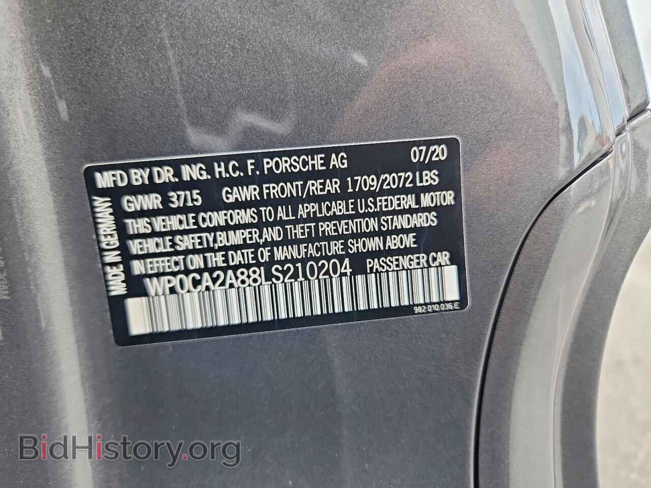 2020 PORSCHE BOXSTER - VIN: WP0CA2A88LS210204 - Photo 12