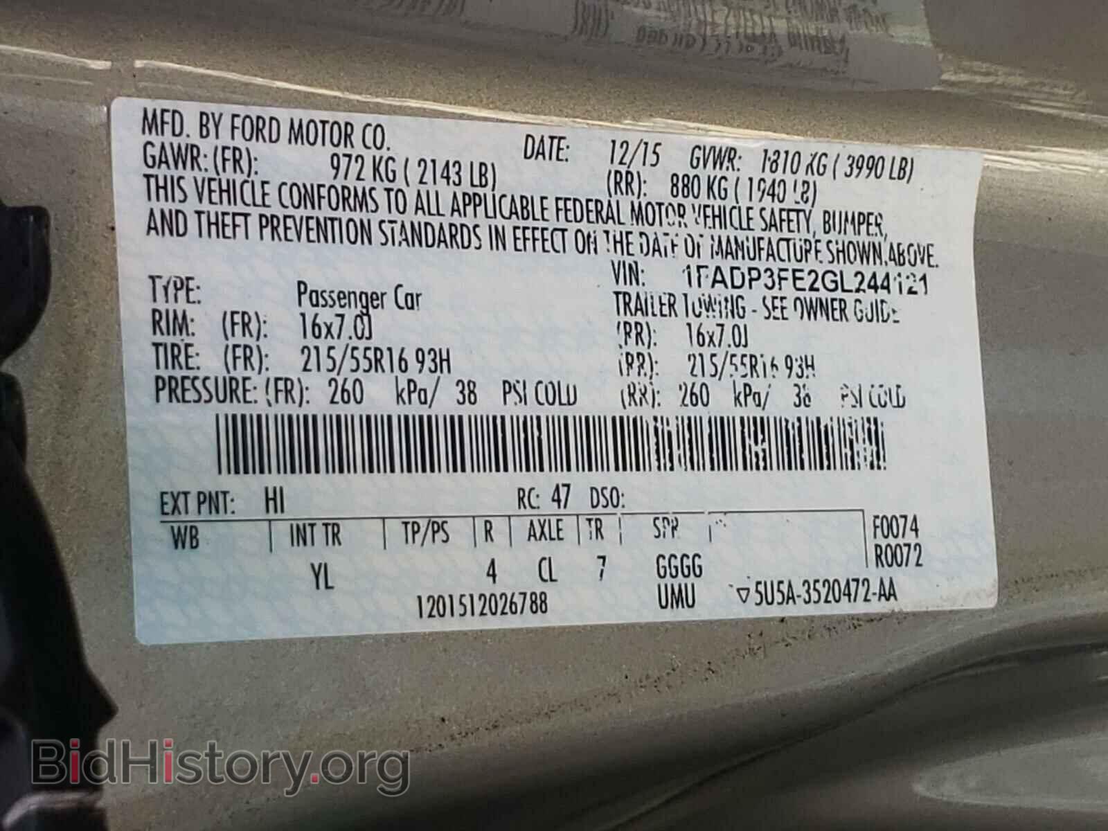 2016 FORD FOCUS - VIN: 1FADP3FE2GL244121 - Photo 10
