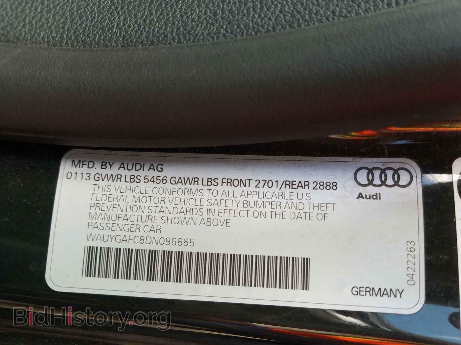 2013 AUDI A7 - VIN: WAUYGAFC8DN096665 - Фото 10