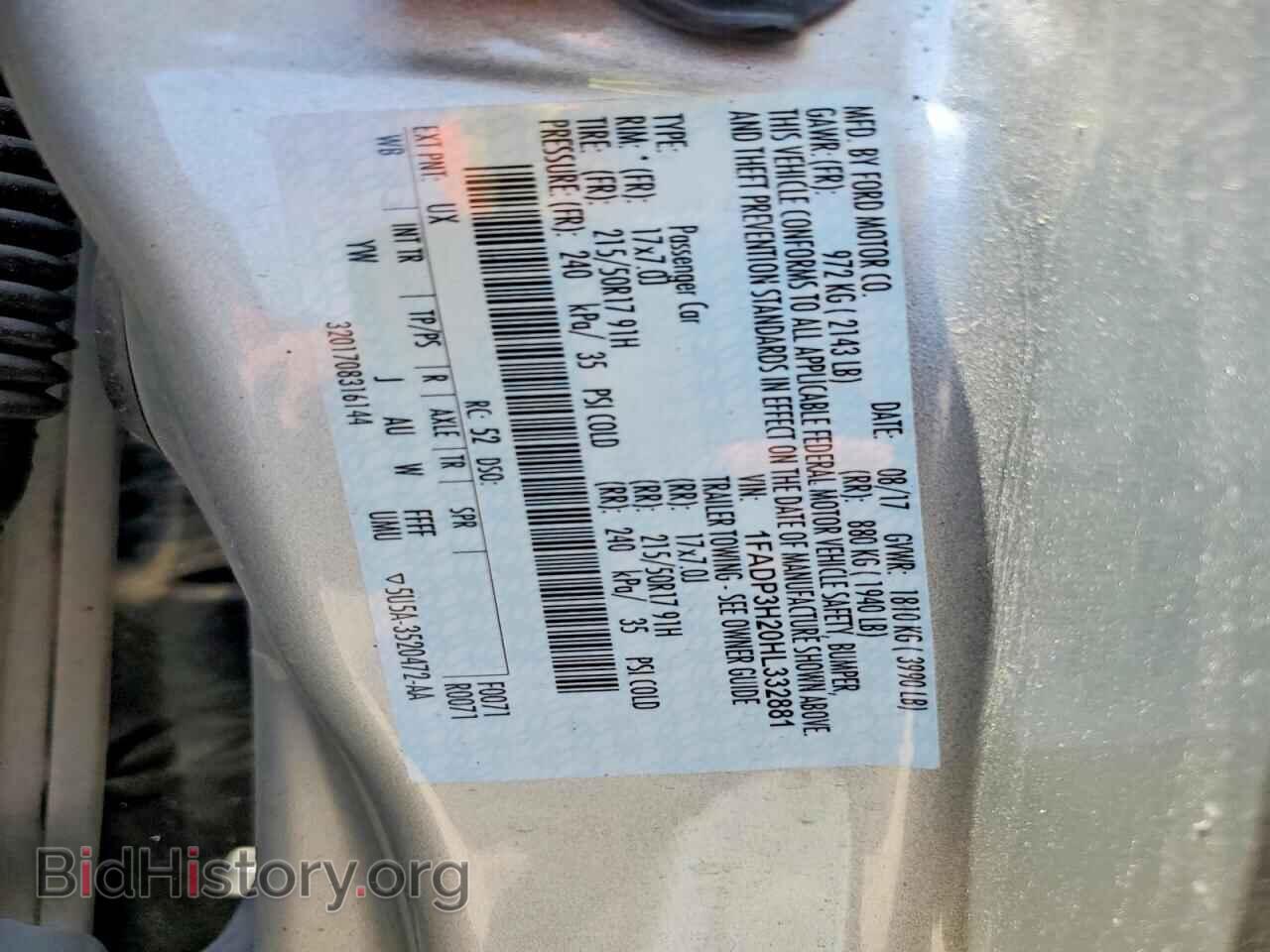 2017 FORD FOCUS - VIN: 1FADP3H20HL332881 - Фото 12