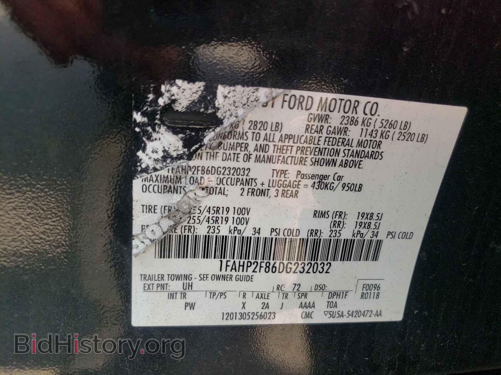 2013 FORD TAURUS - VIN: 1FAHP2F86DG232032 - Photo 10