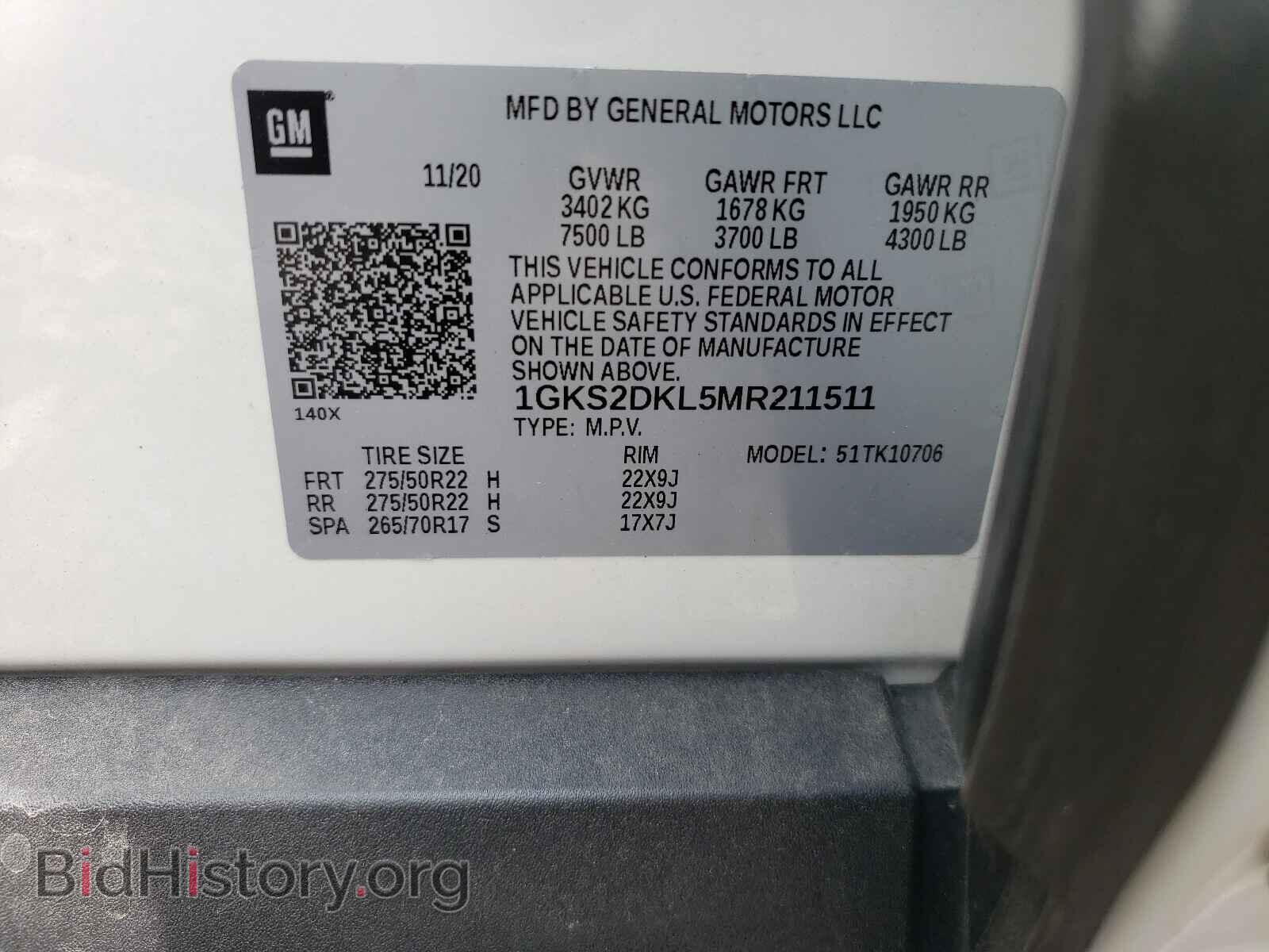 2021 GMC YUKON - VIN: 1GKS2DKL5MR211511 - Фото 10